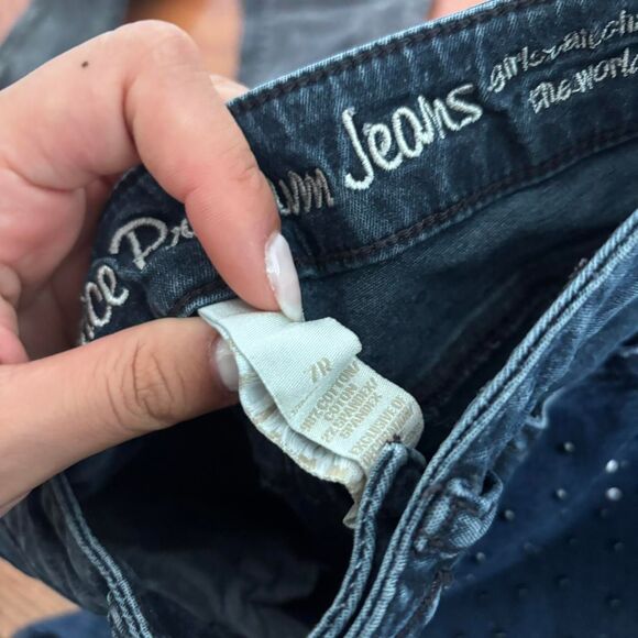 BUNDLE Lot of 4 Children's Girl's Kids Blue Navy Sz 7 Denim Casual Jeans - Picture 4 of 5